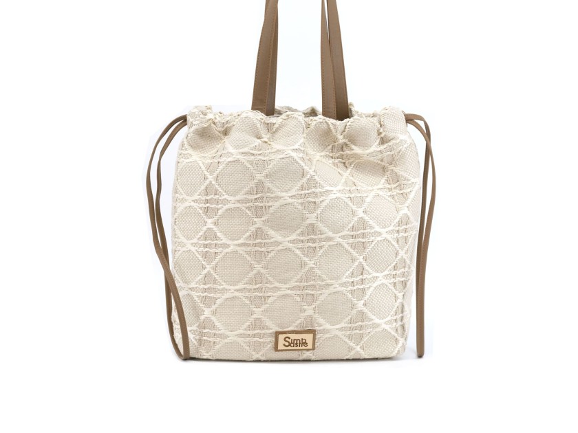 Shopper cotton mix KELLY beige